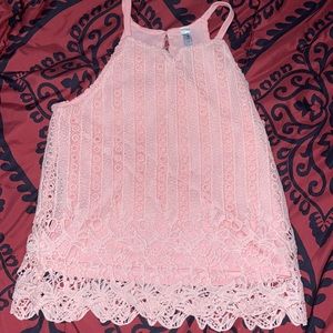 BEAUTEES PINK TANK TOP